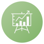 graphic of a chart with bars that are increasing