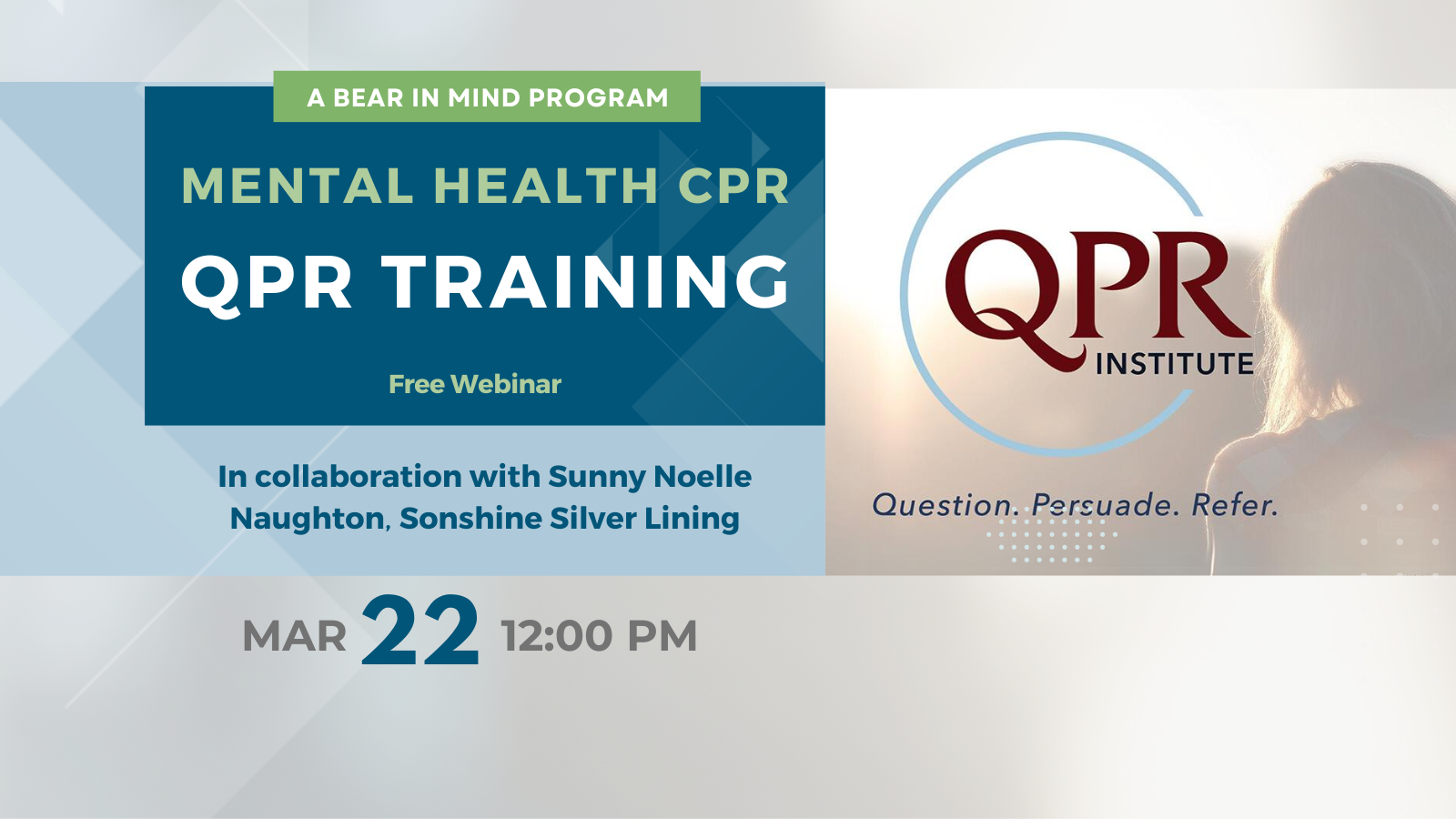 QPR Training (Mental Health CPR Training)